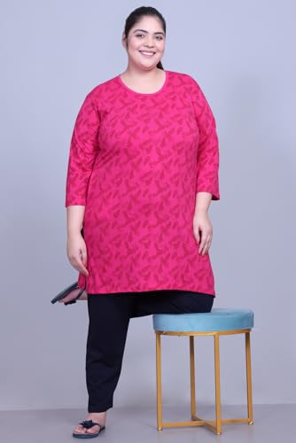 Image of RYSH Women's Plus Size Printed Longline Tops | Printed longline tops in multiple colours and plus sizes