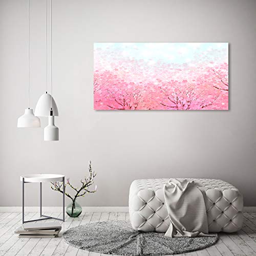 Tableau fleurs de cerisier pour salon zen - Image acrylique 120x60