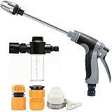 FLYGRRIV Jetteryx Hochdruckpistole, Jetterix Gartenbrause 360° Drehbare Düse, Regulierbarer Wasserdruck, Power Jet Hochdruckdüse für Gartenschläuche, Autowäsche, Bodenreinigung
