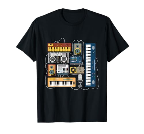 Synthétiseur modulaire DJ Mixer Synth - Vintage Musician T-Shirt