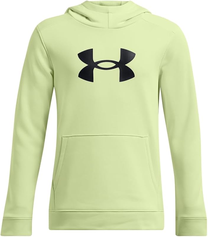 Under Armour buzo con capucha y logo grande de forro polar para niño