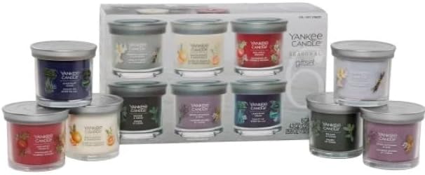 Yankee Candle Variety Pack, 6 Premium Soy Wax Blended Scented Candles, 4.3 oz Each