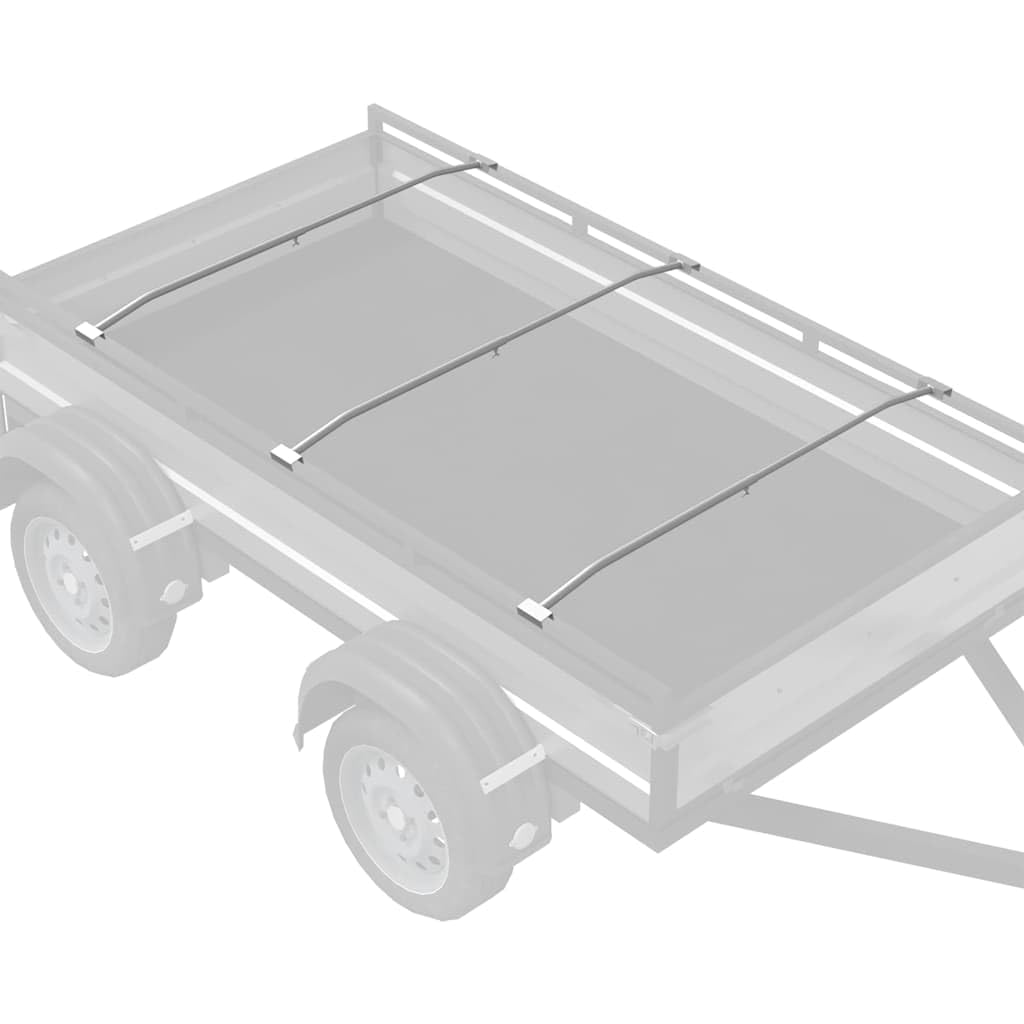 Soporte de aluminio de 3 piezas, ajustable 130-210 cm, plateado, resistente a la intemperie y a la corrosión, ideal para remolques, taller, garaje, fijación robusta y uso práctico