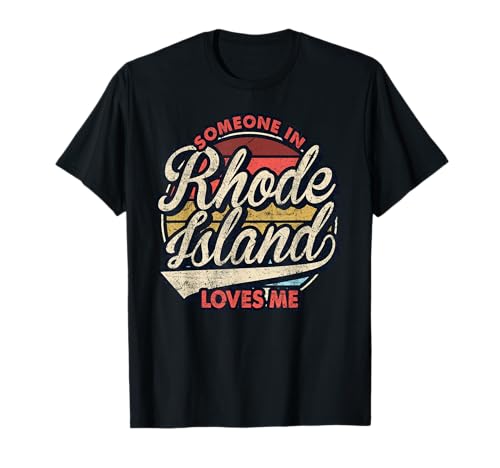 Jemand in Rhode Island liebt mich US State Cool Retro T-Shirt