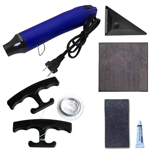 Kit retrait emblèmes avec pistolet à air chaud pour rénovation de carrosserie et covering