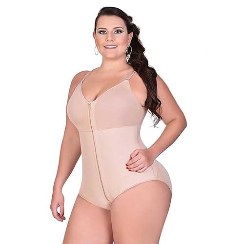 LZH FILTER Damen Body Shaper Mit Integriertem, Reißverschluss Gesäß Flacher Bauch Plus Größenunterwäsche Angenehm Shaping Bodysuit Cover