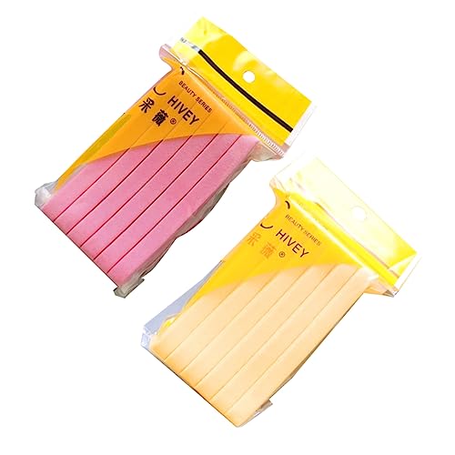 SHERCHPRY 2Bolsas Esponjas Faciales Comprimidas Esponjas De Limpieza Facial Para Eliminar Maquillaje Cuidado De Amarillo Rosa