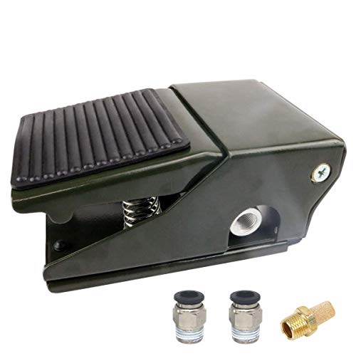 BestTong Pneumatic Foot Pedal Valve Momentary 3 Way 2 Position PT 1/4Inch Threaded Rubber Nonslip Pressure Control FV-320