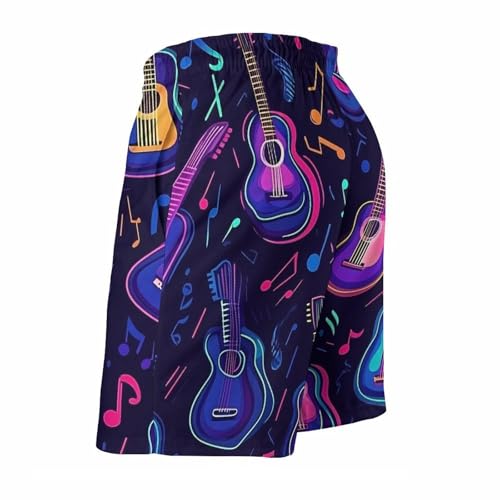 Guitar Music Notes Mens Swim Trunks Quick Dry Board Shorts Beach Swimwear Bathing Suits4