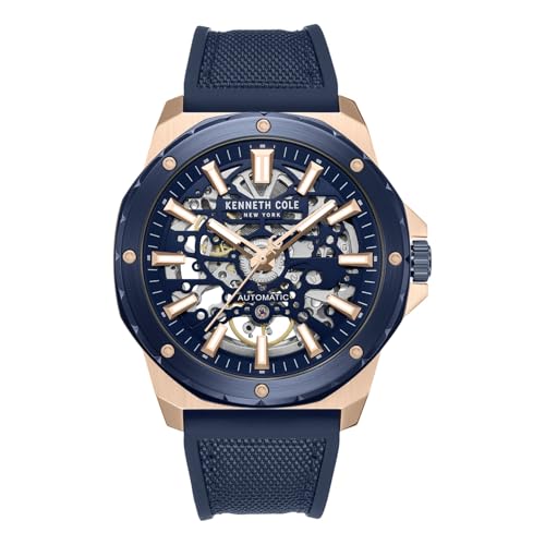 Image of Kenneth Cole Automatic Analog Blue Dial Blue Silicon Strap Watch for Men - KCWGZ0076702MNW