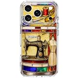 BLUECATUS Passion for Sewing, Personalized Clear Phone Case, Gift for Crafters, Artistic Sewing-Themed Phone Case, Gift for Sewers and Hobbyists - Quilting Phone Case for Quilters
