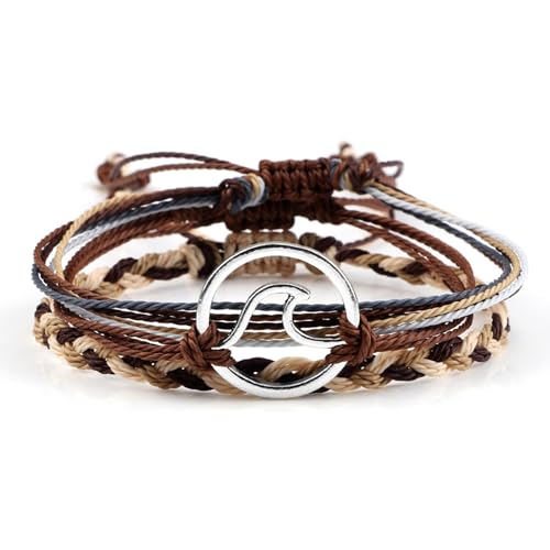 Bracelet goth perles tissées CXYWBD bijou réglable 17 cm pour engagement