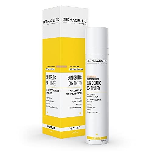 Dermaceutic Sun Ceutic 50+ tinted - Crema solar FPS 50+ con color - Pantalla solar con protección de espectro completo y potentes filtros UVA/UVB - Bloqueador solar antienvejecimiento - 50 ml Cover