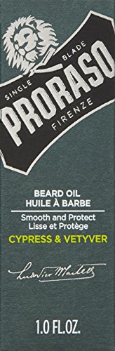 Proraso Beard Oil, Cypress & Vetyver, 30 ml, Bartöl mit frischem Zitrus-Duft, Bart Weichmacher pflegt Haut & Haar und schützt das Barthaar, Made in Italy - Image 3