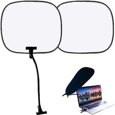TiciKim Laptop Sun Shade for Working Outside Flexible and Adjustable Laptop Shade 17.7x14.1 inch Sun Visor with Clip Shade Cover for Laptop Computers Beach Chairs Strollers Cars Cover