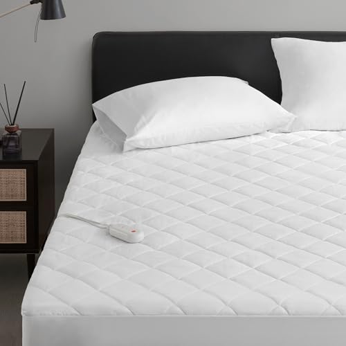Sharper Image Heated Mattress Pad Twin XL Size Electric Mattress Pad 10 Lv. Heating, 5 hr Auto Shut Off, Heated Topper Bed Warmer, Deep Pocket Fits 18" Mattress, ETL-Cert, Machine Washable, Twin XL -  SI55-0059