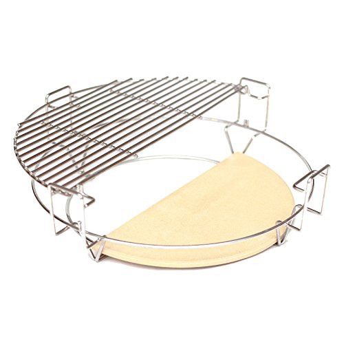 Aura Outdoor Products Stainless Half Moon Grill Grate For Large Big Green Egg, Kamado Joe, Vision Grill And More! #TOP1