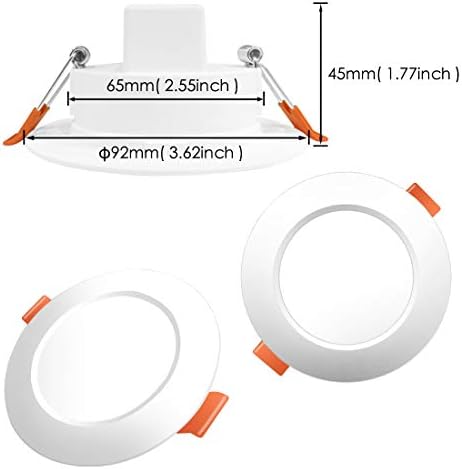 Jayool LED recessed Ceiling Lights, 8W Round Downlights Ceiling Mounting Lamps, 800lm Warm White, 2700K, Non- Dimmable, 4 Pack