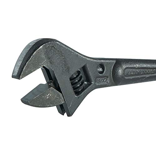 Klein Tools 3227 Adjustable Wrench, Spud Wrench for Up to 1-5/16-Inch Nuts and Bolts, 10-Inch, with Tether Hole