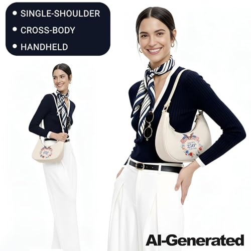 Bolso de hombro con estampado floral para mujer miniatura 4
