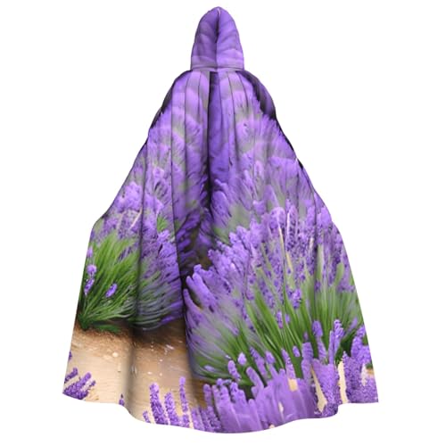 Cape à capuche lavande pour compléter un costume de festivalier unique