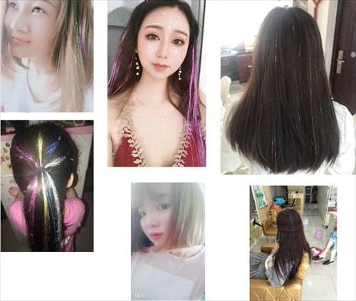 Amazon ラメタイプ カラーエクステ 全13色 キラキラ エクステンション 5mix エクステンション 通販