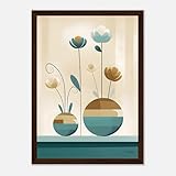 Décore ton chez toi avec la colorimétrie de l'été pour créer un espace clair et élégant. Ajoute une touche de fraicheur avec cette affiche pot de fleur simple et minimaliste aux couleurs douces et froides. Épuré et moderne, cet élégant poster de fleurs pastel est idéal pour décorer ta maison dans un style méditerranéen, contemporain ou japandi ! Les contours épurés des pots de fleurs et des pétales créent une harmonie visuelle et géométrique, ajoutant une touche moderne à ton décor.