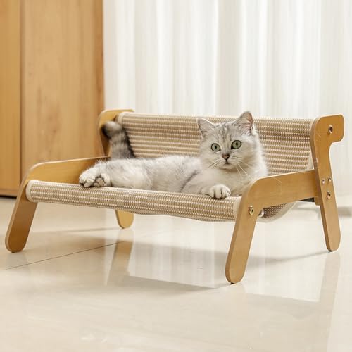 Kratzsofa Katzenbett,Kätzchen Kratzcouch-Sisal Kratzstuhl für Katzen Outdoor&Indoor Katzen-Lounge-Stuhl gegen Langeweile und zum Krallenschärfen,Katzenliege für Zuhause, Wohnzimmer, Garten, Balkon