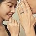 yuruyi Matching Couple for Rings - Romantic Heart Design | Adjustable Hypoallergenic Wedding Bands Engagement Ring Sets for Him and Her Valentine's Day Gifts (Black Silver Flower)