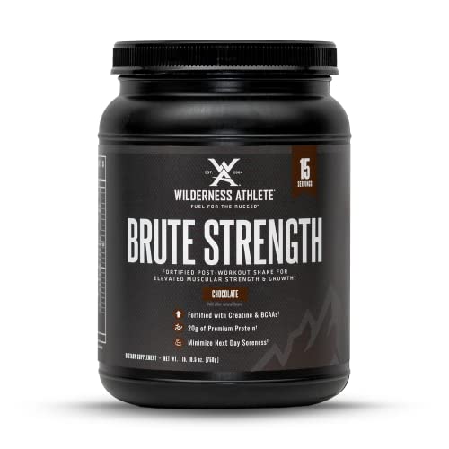 Wilderness Athlete Elite Brute Strength Protein Recovery Supplement-30 Serving-Chocolate, Peach Blossom, 12 Fluid Ounce (Pack of 3)