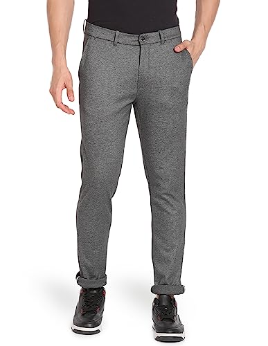 Image of Arrow Men's Autoflex Knitted Skinny Fit Trousers