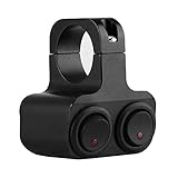 Motorcycle Handlebar Switch - CNC Aluminum Alloy Motorcycle Handlebar 1inch 25mm Headlight Spotlight Dual Switch Handlebar Double Control Button Switch