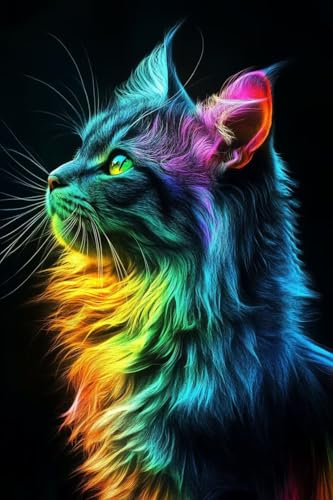 Peinture diamant chat 60x80cm grand kit full drill