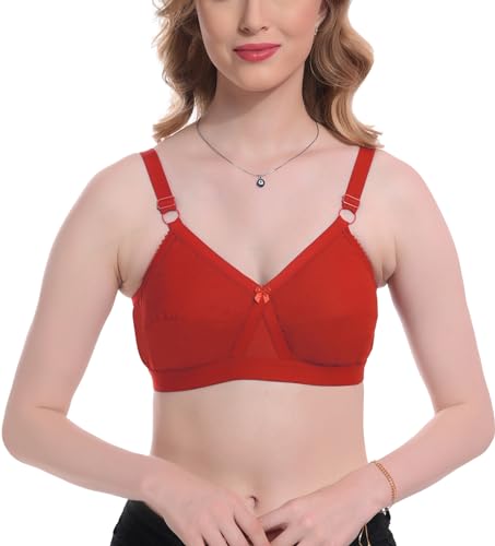 Image of Elina Women's 100% Cotton Regular Full Coverage T-Shirt Bra (Enora)