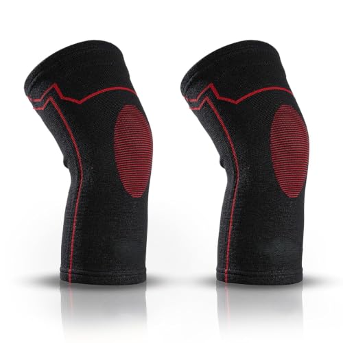 Image of 3D Knee Cap Knitted Compression Knee Sleeve - Breathable Elastic Knee Brace Flexible Knee Support for Men & Women, Free Size
