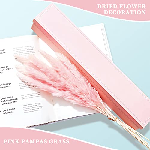 16 Pcs Pampas Grass 45cm ,Dried Pampas Grass Pampas Branches for Vase Flower Arrangement Wedding Kitchen Home Decor(Pink) by FONOS - Image 4