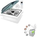 Kohree 12V RV Roof Vent Fan 14'' Standard Universal for Bathroom Trailer Camper and 5.8 Gallon Camping Toilet Portable for Adults