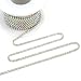 Rytenz 10 Yards 2 MM Rhinestone Chain Trim Crystal Close Chain Trim Shiny Rhinestone Chain for Sewing Crafts, DIY Decoration, Jewelry, Clothing, Shoes (AB-Silver, 2MM)