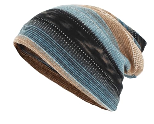 DJC BOUTIQUE Chemo Headwear pour femmes UK Beanie Hat Écharpe Cap Headwrap Femmes Turban Soft Head Cover Beige