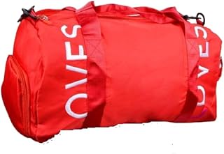 شنطة هاند باك شيك مستورده - من الواتر بروف - عملية للنادي و الجيم و السفر - مقاس48*30 -جيب مخصص للحذاء- P345 - احمر