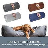Tante Hilde Hundebett Norderney XXL (100x80x25) Schwarz – Waschbar, Robust und Gemütliches Hundebett & Hundekorb in Verschiedenen Größen – Ideal für mittelgroße Hunde z.B. Australian Shepherd, Collie
