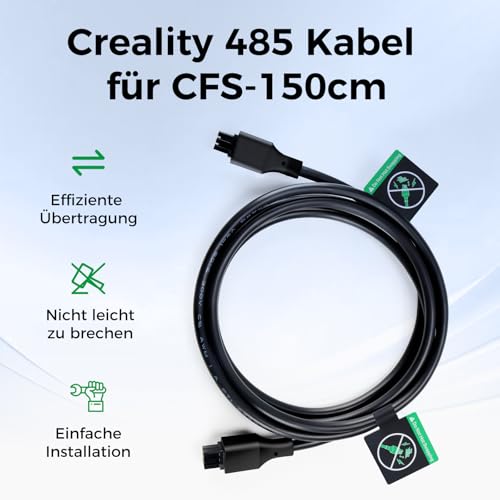 Creality CFS 485-Kabel 150cm für K2 Plus/Hi Combo, offizielles CFS-Zubehör verbindet 3D-Drucker k1 SE/K1 Max mit langlebigem effizientem Datenübertragungskabel