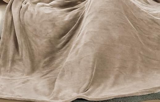 Electric Heated Blanket 84"x90" Queen Size, Soft Coral Fleece, Dual Controllers with 4 Heating Levels and 10 Hours Auto-Off, Machine Washable, Cozy Plush Fabric for Home, Light Brown