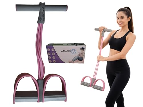Image of yeMaaR's 6-Tube Exercise Pedal Pull Reducer Tummy Trimmer for Men & Women | Resistance Band Yoga Sports Equipment| Belly Abdomen Waist| Arm Leg Stretching Exercise| Portable Home Gym Sit-ups Device