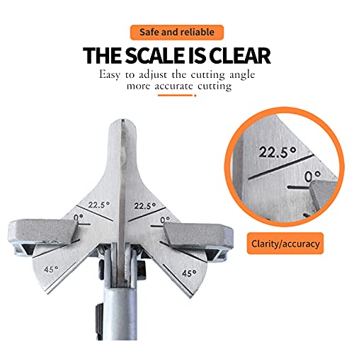 Terizger Miter Shears For Angular,Quarter Round Cutting Tool,Multi Angle Miter Shear Cutter For Wood Chips, 0-135 Degree Adjustable, With 1 Extra Blade (Miter Shears) #TOP3