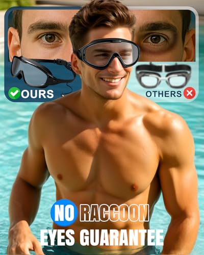 Image of Swim Goggles 2 Pack, Wide View Anti Fog&UV Swimming Goggles for Audlt, No Leak Pool Beach Essentials for Men Women