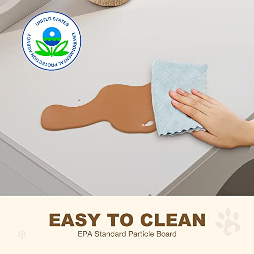 Favepaw Cat Litter Box Enclosure, Cat Tree With Litter Box Enclosure, Large Cat Litter Box Furniture With Cat Tree Tower And Condo, Cat House With Sisal Scratching Post And Soft Plush Perch, White #TOP5