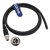 M12 Y Code 8 Pin Male to Open Ethernet CAT5e Data & Power Hybrid Cable 1M