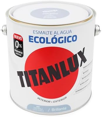 Titanlux Esmalte Al Agua Titanlux Ecológico Brillante 2, 5 L, 509 Gris Perla