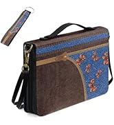 Coldinair Butterfly Bible Bag with Handle and Shoudler Strap,Leather Bible Cover Bible Carrying B...